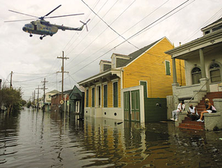 FEMA representatives call out to survivors, "Show us your tits for emergency rations!"